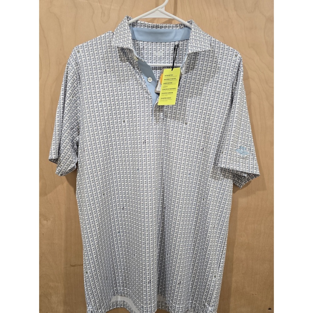 Puma Dog Print Polo Shirt New With Tags Men's Medium